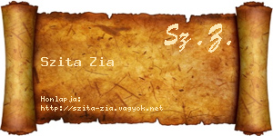 Szita Zia névjegykártya